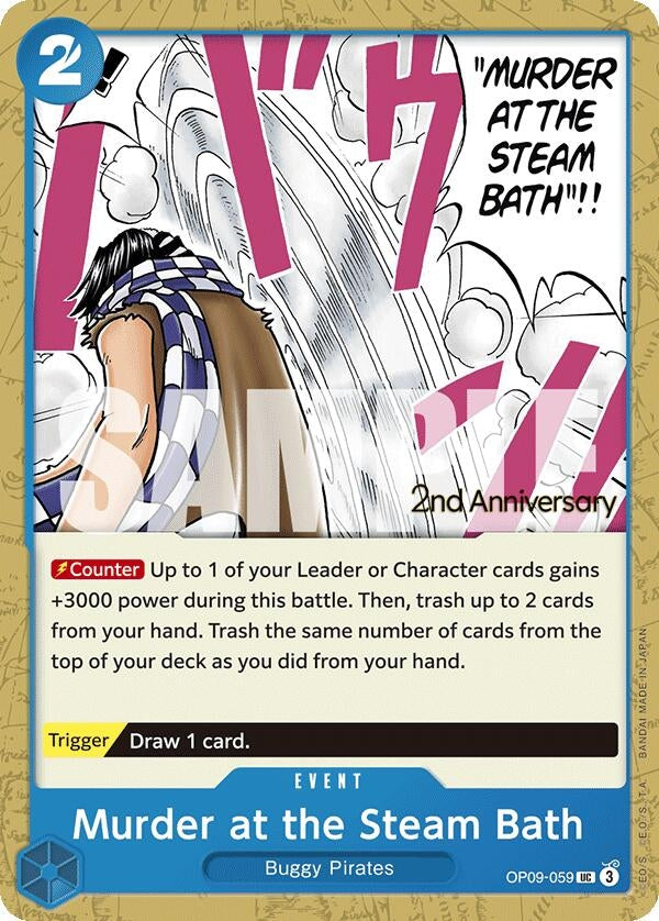Image for Murder at the Steam Bath (OP09-059) (OP09 ANN) - One Piece Card Game