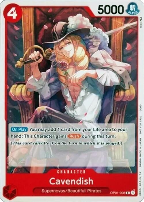 Image for Cavendish (OP01-008) (OPDD) - One Piece Card Game