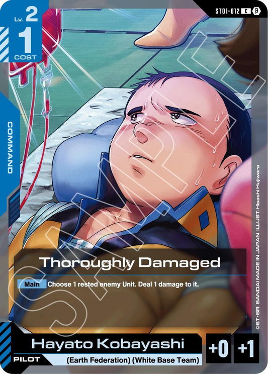 Image for Thoroughly Damaged (ST01-012) (GD01_b) - Gundam Card Game