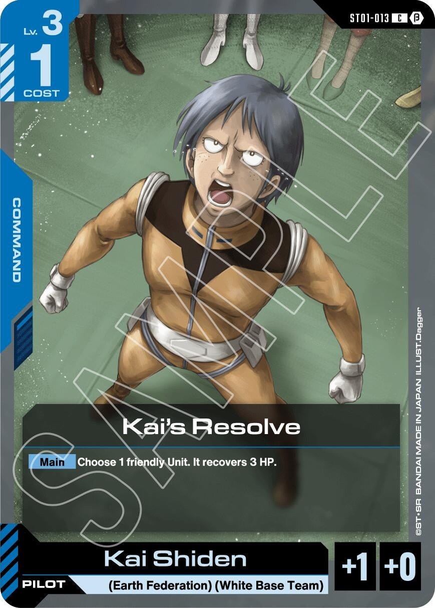 Image for Kai's Resolve (ST01-013) (GD01_b) - Gundam Card Game