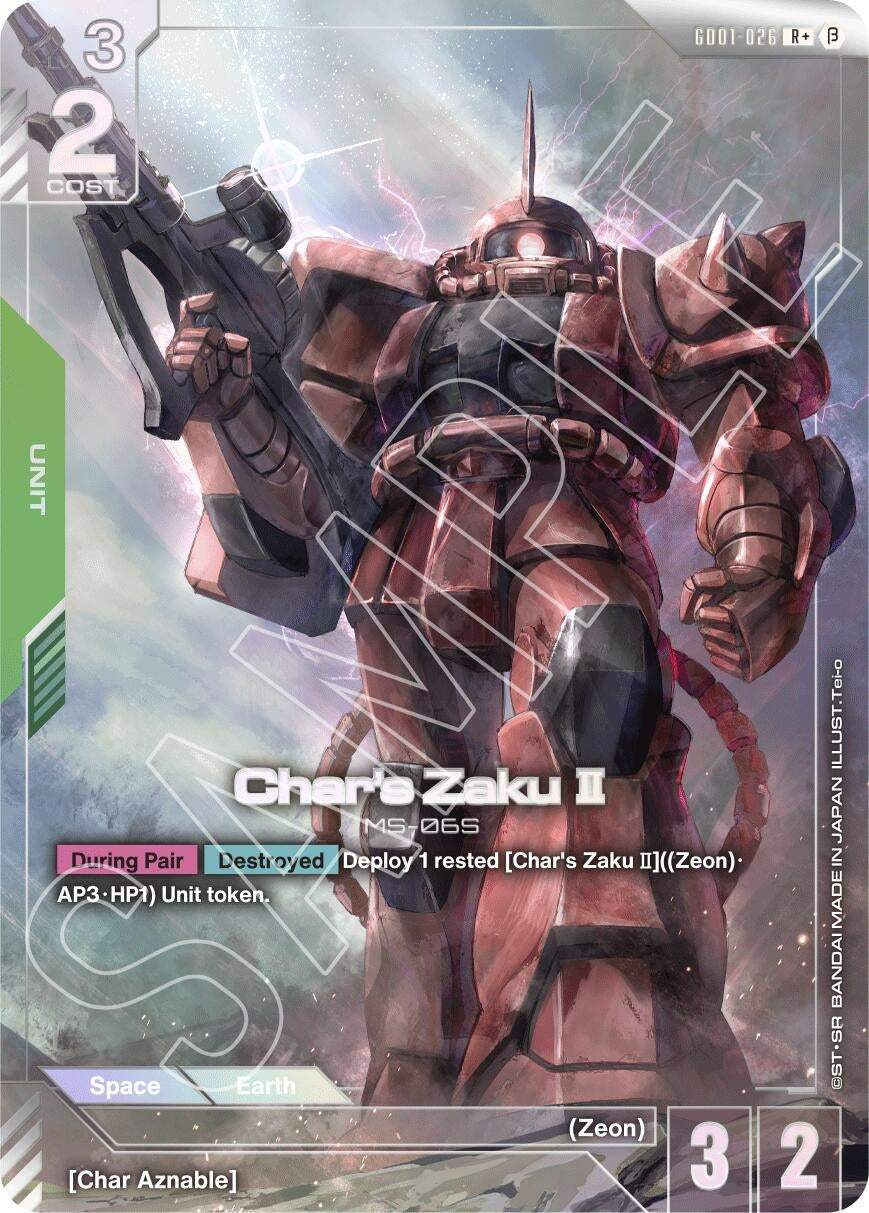 Image for Char's Zaku II (R+) (GD01-026) (GD01_b) - Gundam Card Game
