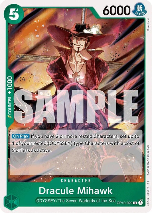 Image for Dracule Mihawk (OP10-029) (OP10) - One Piece Card Game