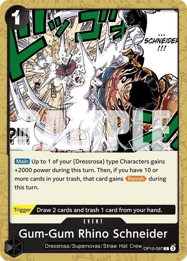 Image for Gum-Gum Rhino Schneider (OP10-097) (OP10) - One Piece Card Game