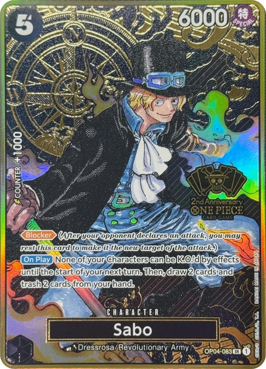 Image for Sabo (One Piece Japanese Version 2nd Anniversary Set) (OP04-083) (OP-PR) - One Piece Card Game