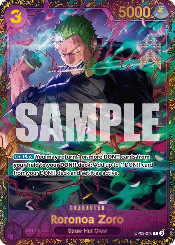 Image for Roronoa Zoro (Championship 25-26 Regionals Season 1) (OP09-076) (OP-PR) - One Piece Card Game