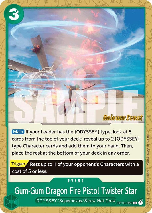 Image for Gum-Gum Dragon Fire Pistol Twister Star (OP10-039) (OP10 RE) - One Piece Card Game