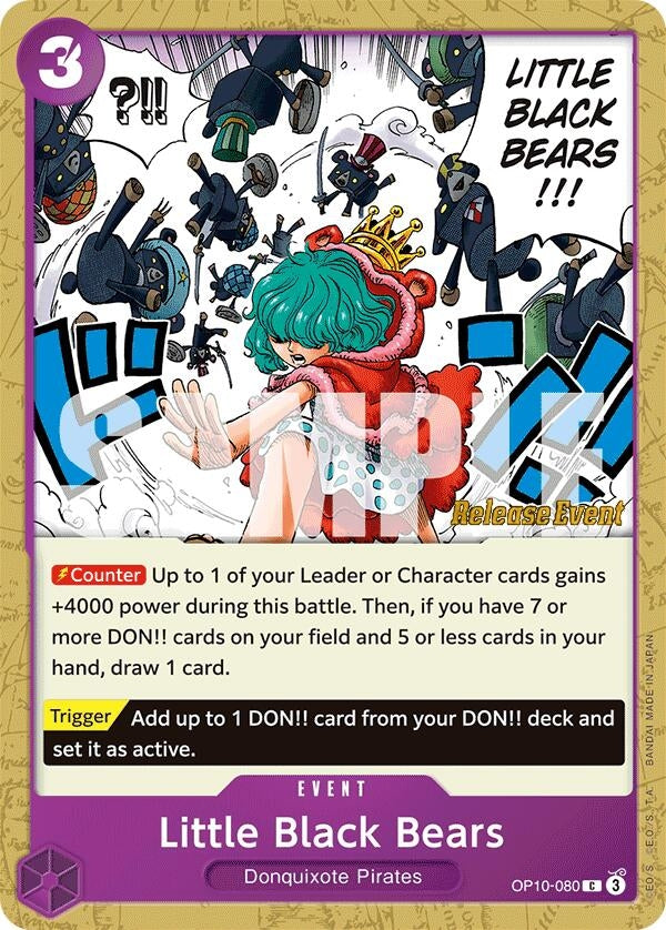 Image for Little Black Bears (OP10-080) (OP10 RE) - One Piece Card Game