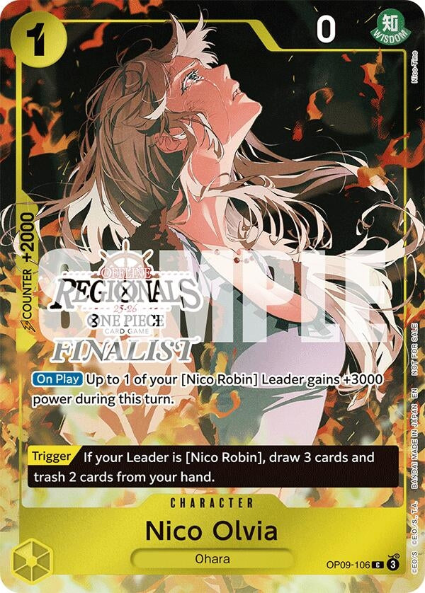 Image for Nico Olvia (Regional Finalist Card Set 2025 Vol.1) (OP09-106) (OP-PR) - One Piece Card Game