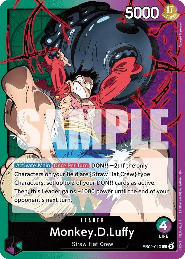 Image for Monkey.D.Luffy (010) (EB02-010) (EB-02) - One Piece Card Game