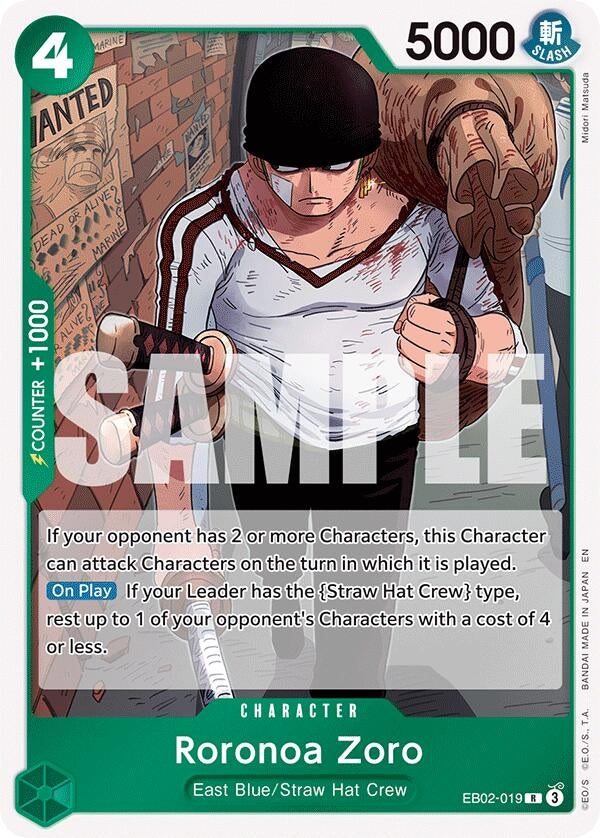 Image for Roronoa Zoro (EB02-019) (EB-02) - One Piece Card Game