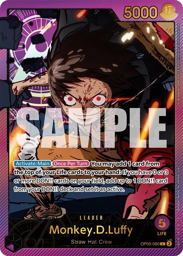 Image for Monkey.D.Luffy (SP) (OP05-060) (EB-02) - One Piece Card Game