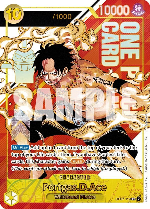Image for Portgas.D.Ace (Serial Numbered) (OP07-119) (OP-PR) - One Piece Card Game