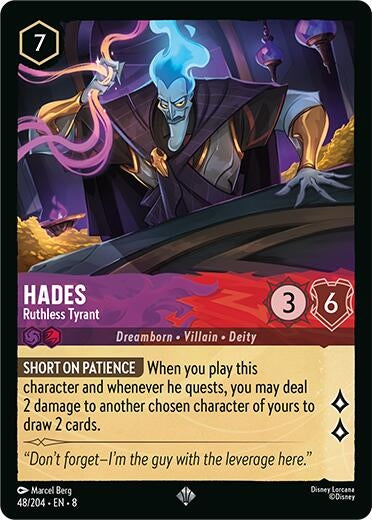 Image for Hades - Ruthless Tyrant (48/204) (8) - Disney Lorcana