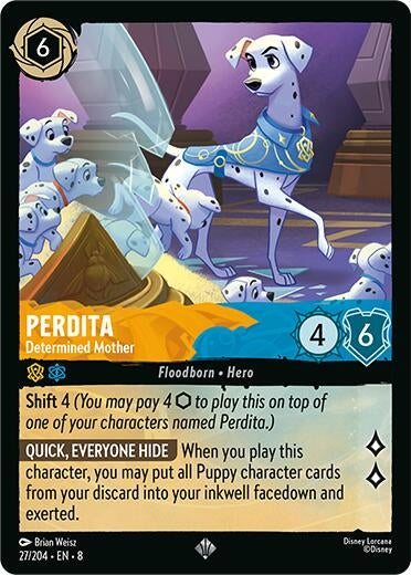 Image for Perdita - Determined Mother (27/204) (8) - Disney Lorcana