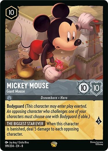 Image for Mickey Mouse - Giant Mouse (199/204) (8) - Disney Lorcana