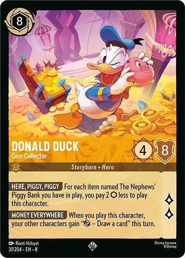 Image for Donald Duck - Coin Collector (37/204) (8) - Disney Lorcana