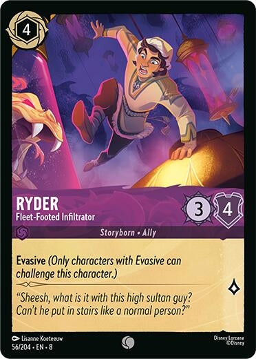Image for Ryder - Fleet-Footed Infiltrator (56/204) (8) - Disney Lorcana