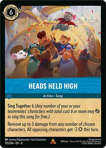 Image for Heads Held High (175/204) (8) - Disney Lorcana