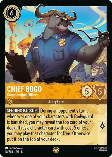 Image for Chief Bogo- Commanding Officer (18/204) (8) - Disney Lorcana