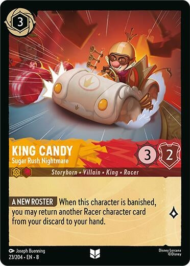 Image for King Candy - Sugar Rush Nightmare (23/204) (8) - Disney Lorcana