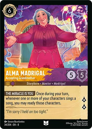 Image for Alma Madrigal - Accepting Grandmother (34/204) (8) - Disney Lorcana