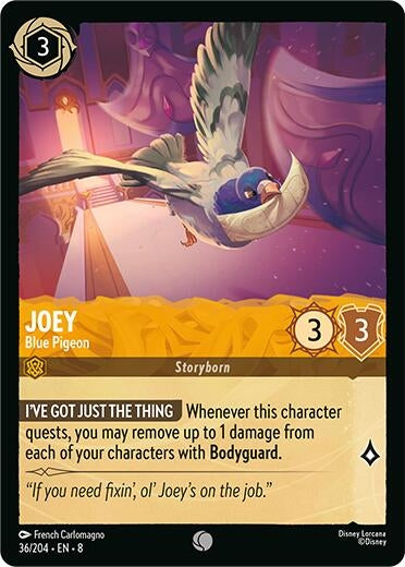 Image for Joey - Blue Pigeon (36/204) (8) - Disney Lorcana