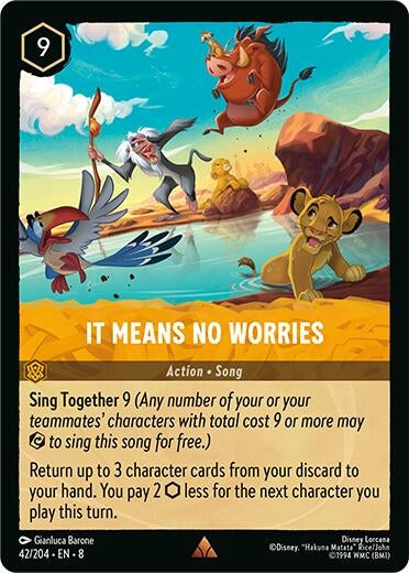 Image for It Means No Worries (42/204) (8) - Disney Lorcana