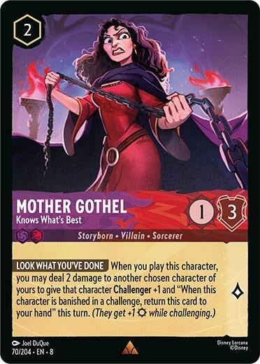Image for Mother Gothel - Knows What's Best (70/204) (8) - Disney Lorcana
