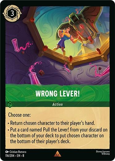 Image for Wrong Lever! (116/204) (8) - Disney Lorcana