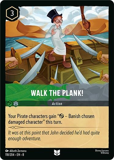 Image for Walk the Plank (118/204) (8) - Disney Lorcana