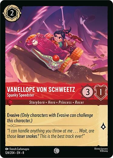 Image for Vanellope Von Schweetz - Spunky Speedster (124/204) (8) - Disney Lorcana