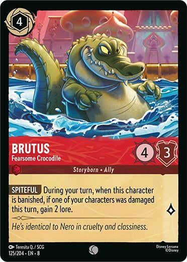 Image for Brutus - Fearsome Crocodile (125/204) (8) - Disney Lorcana