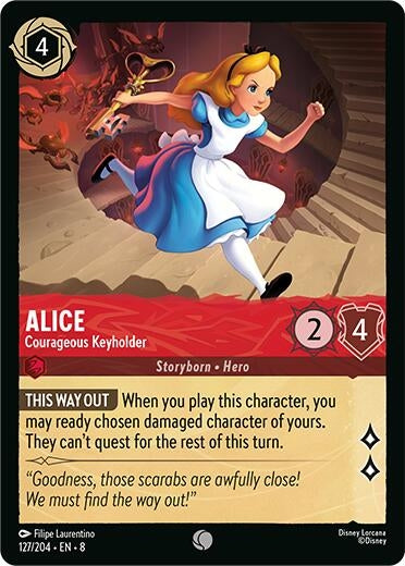 Image for Alice - Courageous Keyholder (127/204) (8) - Disney Lorcana