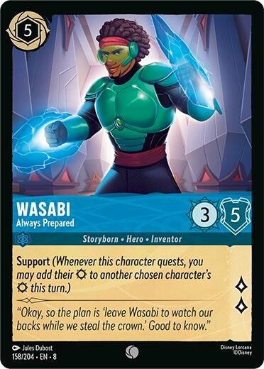 Image for Wasabi - Always Prepared (158/204) (8) - Disney Lorcana