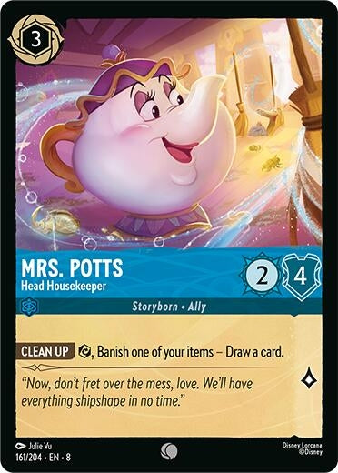 Image for Mrs. Potts - Head Housekeeper (161/204) (8) - Disney Lorcana