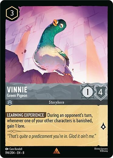 Image for Vinnie - Green Pigeon (194/204) (8) - Disney Lorcana