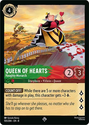 Image for Queen of Hearts - Haughty Monarch (105/204) (8) - Disney Lorcana