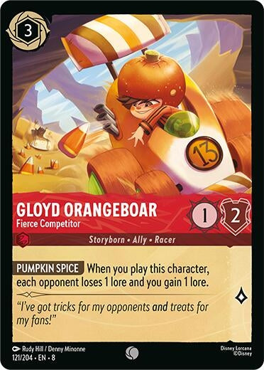 Image for Gloyd Orangeboar - Fierce Competitor (121/204) (8) - Disney Lorcana