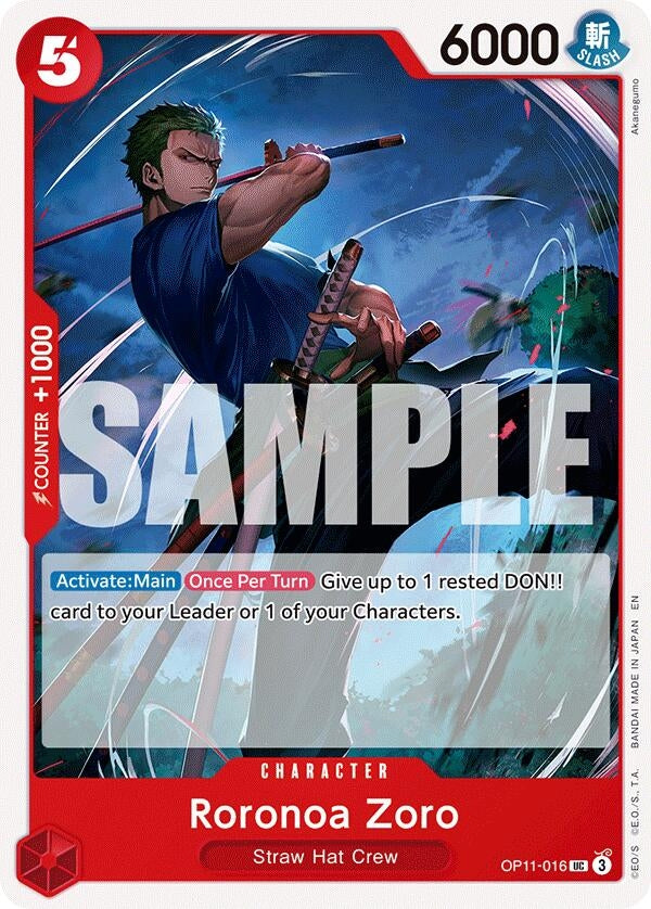 Image for Roronoa Zoro (OP11-016) (OP11) - One Piece Card Game