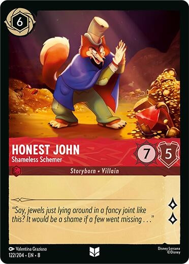 Image for Honest John - Shameless Schemer (122/204) (8) - Disney Lorcana