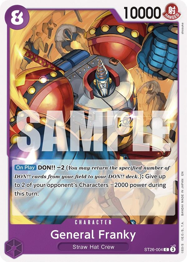 Image for General Franky (ST26-004) (ST-26) - One Piece Card Game
