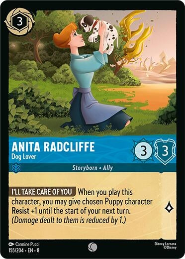 Image for Anita Radcliffe - Dog Lover (155/204) (8) - Disney Lorcana