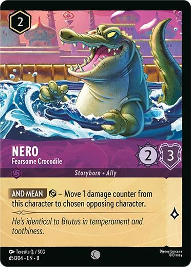 Image for Nero - Fearsome Crocodile (Foil) (65/204) (8) - Disney Lorcana