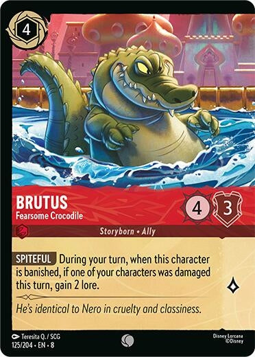 Image for Brutus - Fearsome Crocodile (Foil) (125/204) (8) - Disney Lorcana