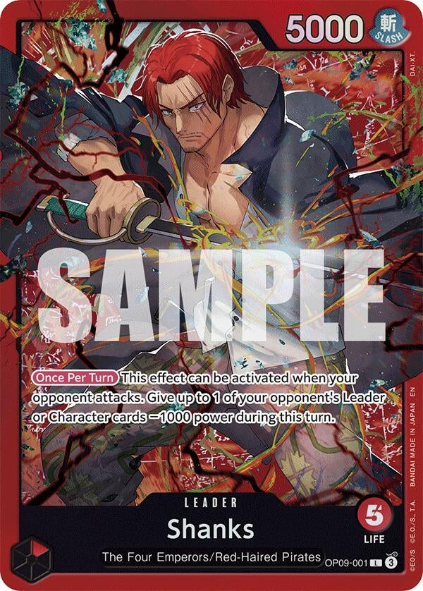 Image for Shanks (OP09-001) (OP09-001) (ST-23) - One Piece Card Game