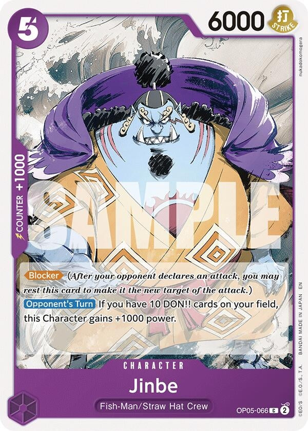 Image for Jinbe (Reprint) (OP05-066) (ST-26) - One Piece Card Game