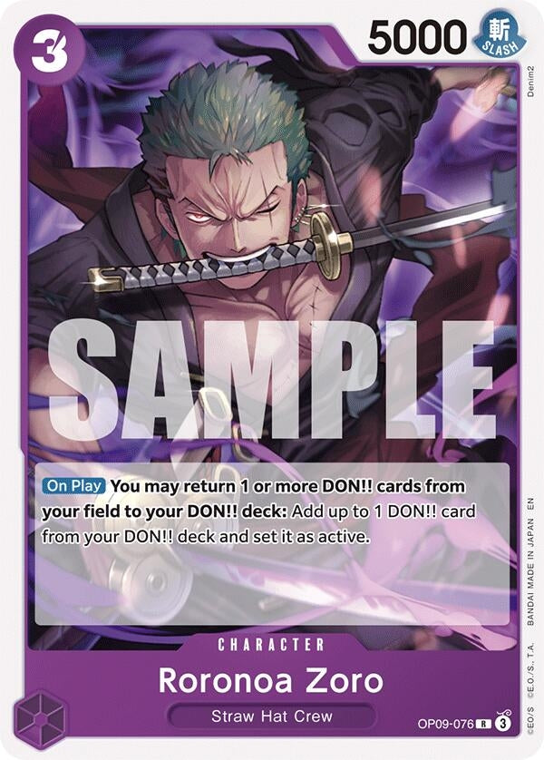 Image for Roronoa Zoro (Reprint) (OP09-076) (ST-26) - One Piece Card Game