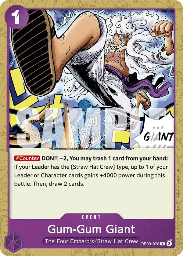 Image for Gum-Gum Giant (Reprint) (OP09-078) (ST-26) - One Piece Card Game