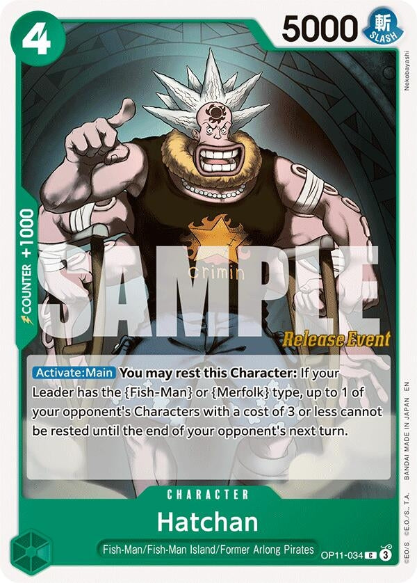 Image for Hatchan (OP11-034) (OP11 RE) - One Piece Card Game