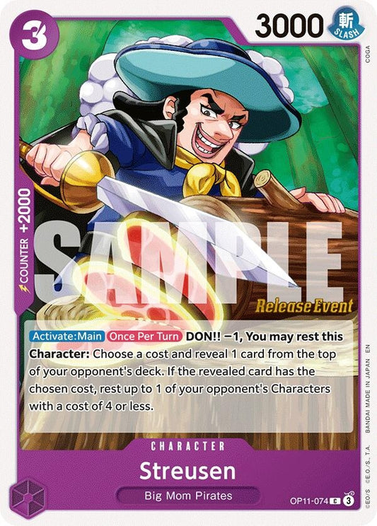 Image for Streusen (OP11-074) (OP11 RE) - One Piece Card Game